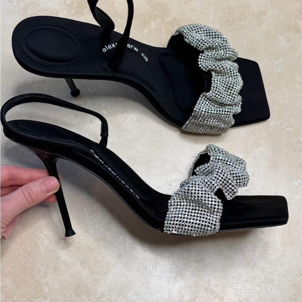 Alexander Wang Black Heels with Silver Accents